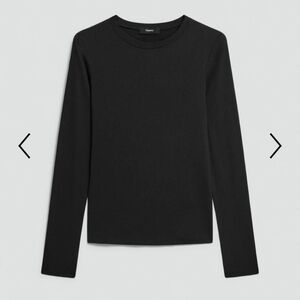 NWT THEORY Tiny Long-Sleeve Tee in 100% Organic Pima Cotton, small